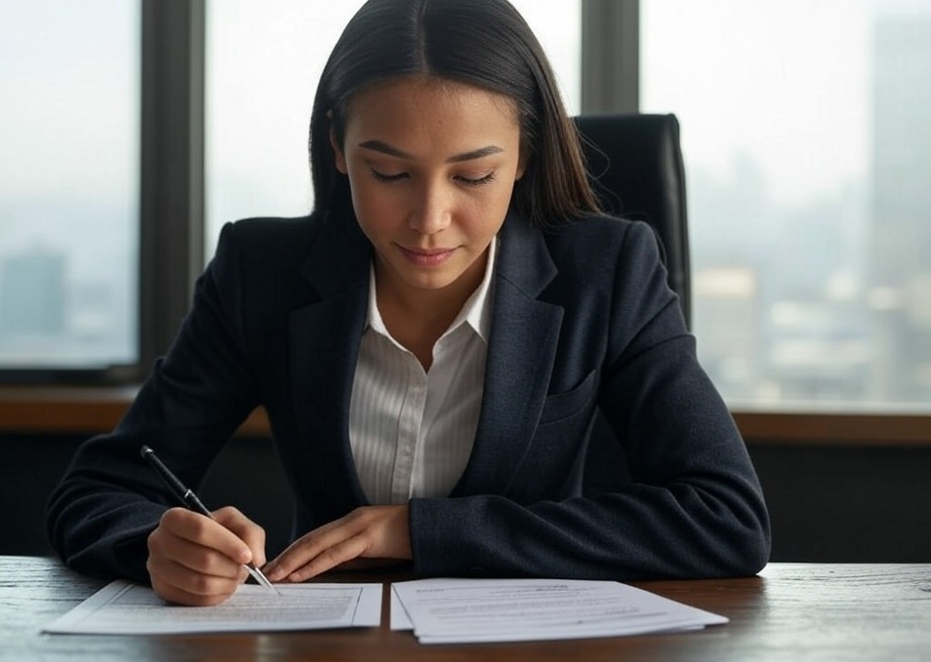 Signing a contract